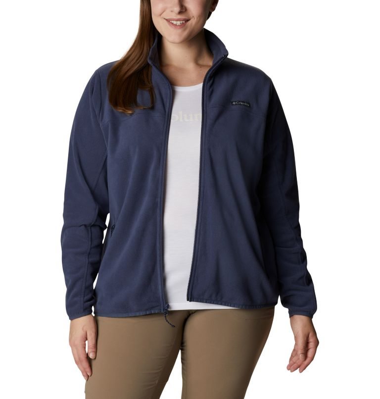 Women's Columbia Ali Peak Full Zip Fleece Jackets Navy | Plus Size CA-P01A6